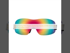 Óculos de paraquedas anti-impacto para corridas de cavalos Proteção UV400 com correia ajustável