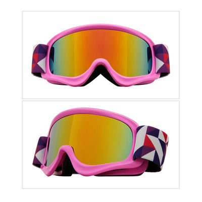 Colorful Plain Anti Fog Wind Proof Snow Ski Goggles For Kids