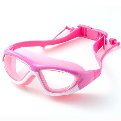 Óculos de proteção da natação da névoa das crianças anti com o Eyewear desproporcionado dos esportes da lente das tomadas da orelha